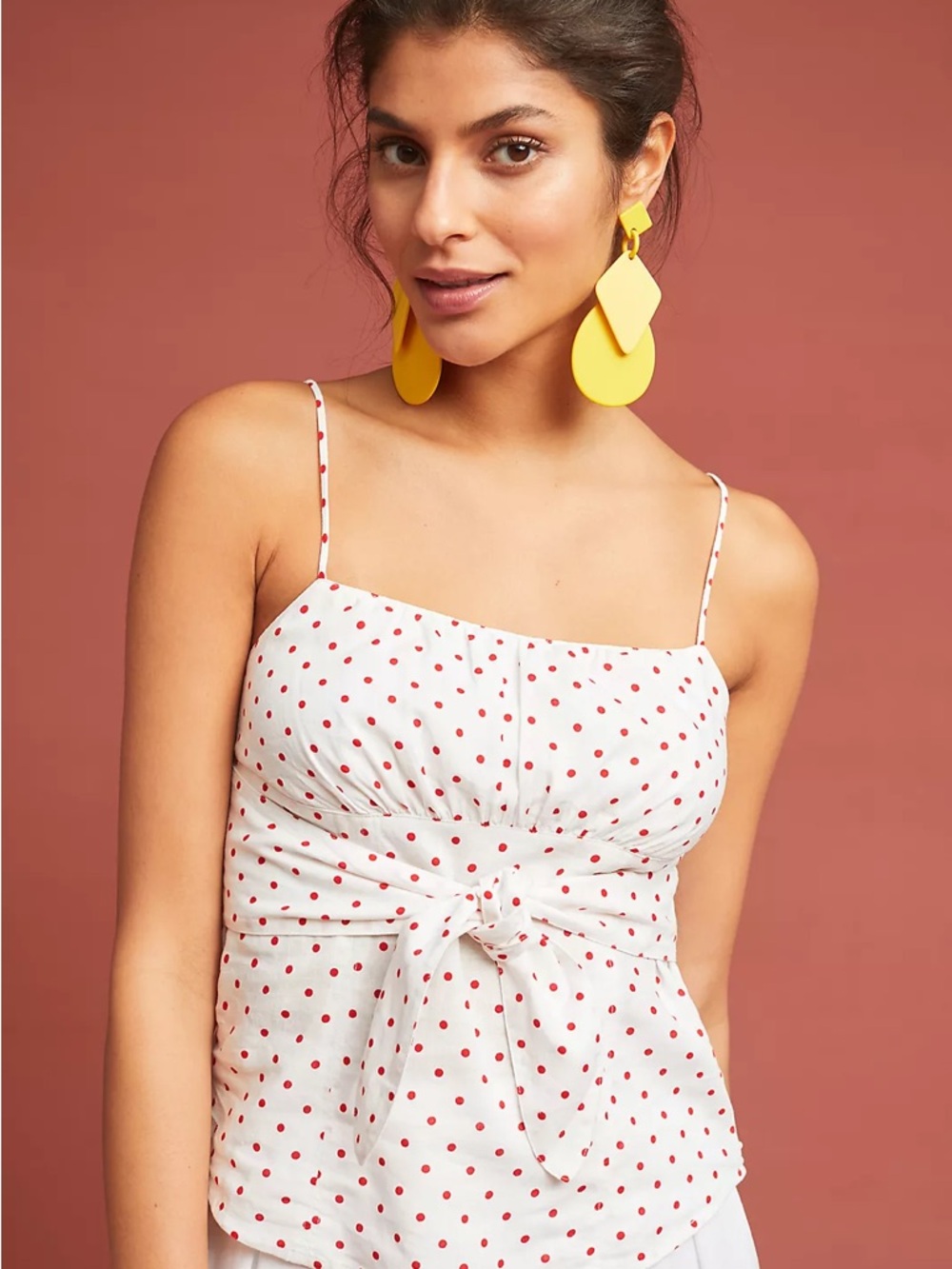 NWT $78 Maeve By Anthropologie Sophia Polka Dot Top size 10